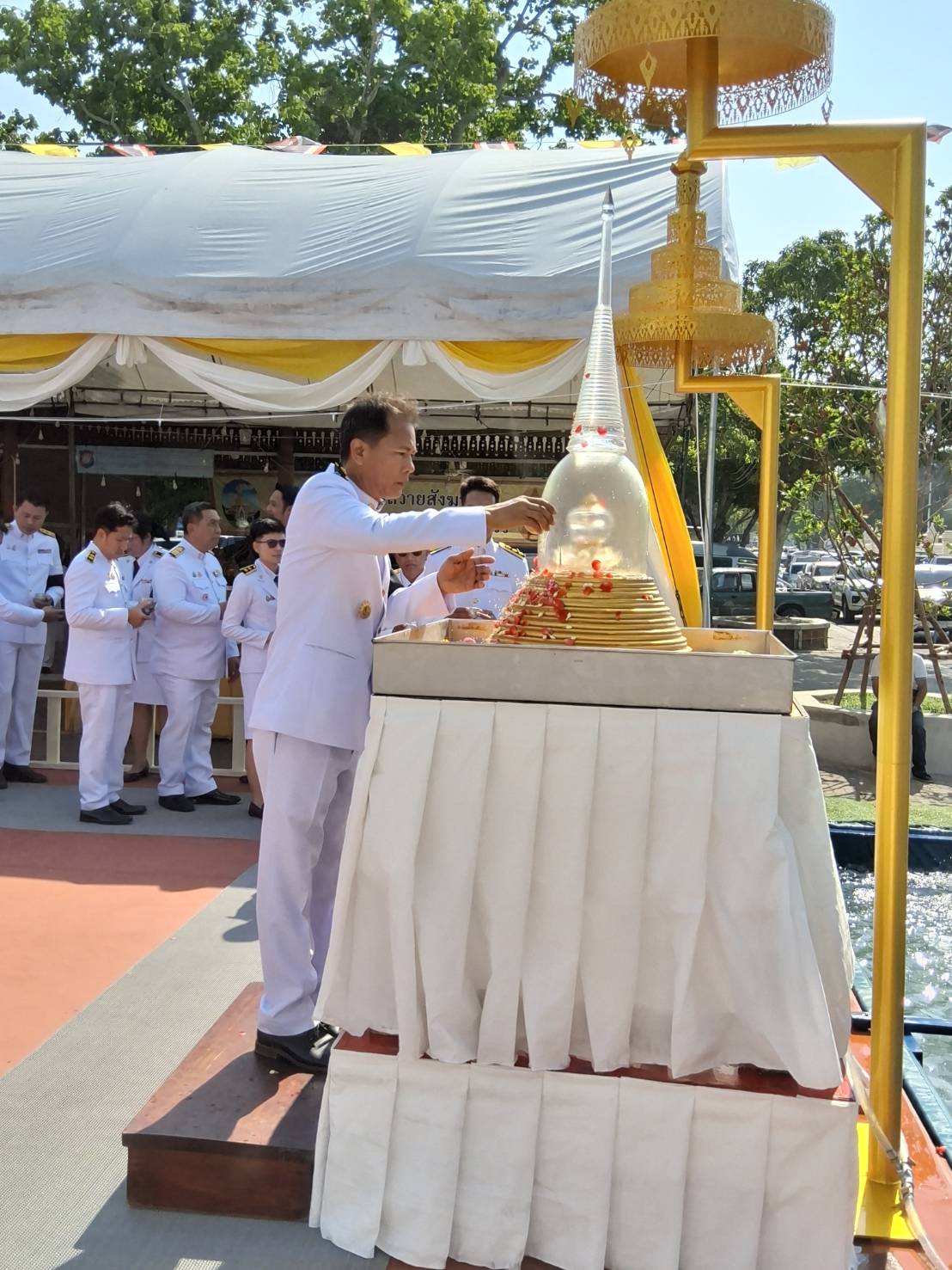 title - ส.ป.ก.นครปฐม เข้าร่วมพิธีอัญเชิญพระบรมสารีริกธาตุ เนื่องในประเพณีสงกรานต์ 2569